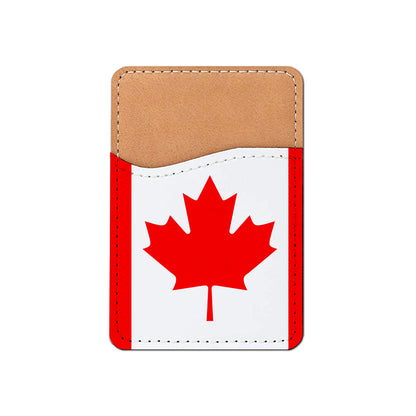 Pick Your World Flag - Stick On PU Leather Phone Wallet Card Holder for 1-2 cards