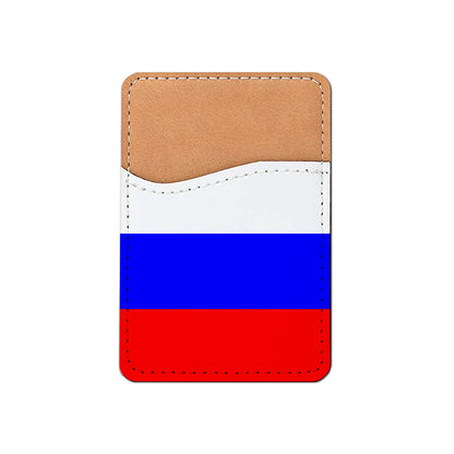 Pick Your World Flag - Stick On PU Leather Phone Wallet Card Holder for 1-2 cards