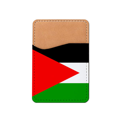 Pick Your World Flag - Stick On PU Leather Phone Wallet Card Holder for 1-2 cards