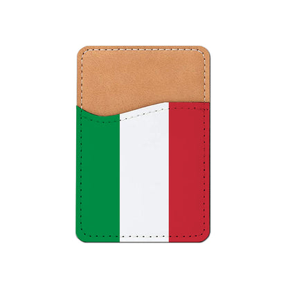 Pick Your World Flag - Stick On PU Leather Phone Wallet Card Holder for 1-2 cards