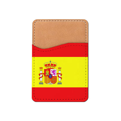 Pick Your World Flag - Stick On PU Leather Phone Wallet Card Holder for 1-2 cards