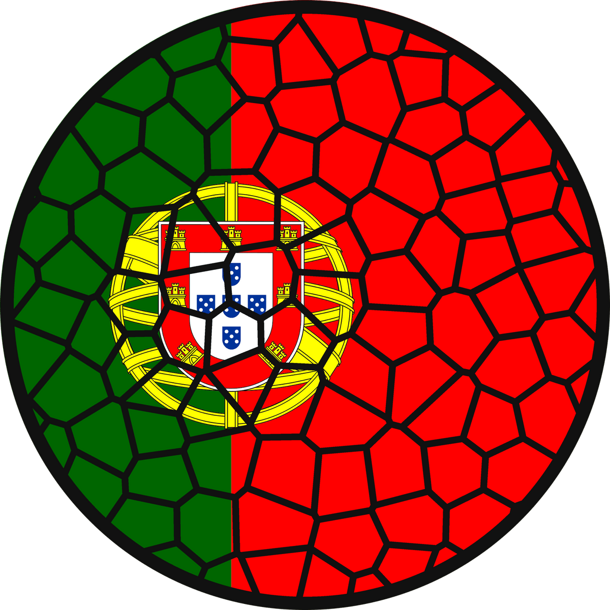 Stained Glass Effect Flag Ornament – Real Glass World Flag Christmas Ornament