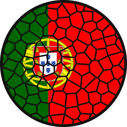 Stained Glass Effect Flag Ornament – Real Glass World Flag Christmas Ornament
