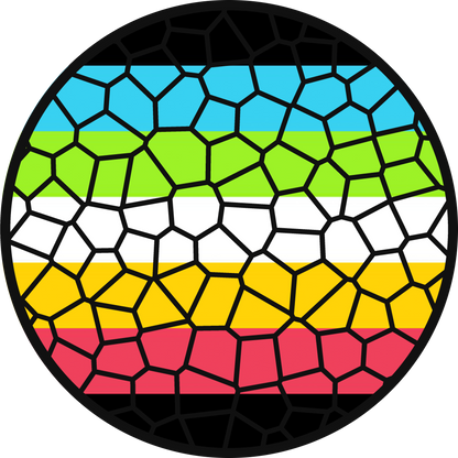 Stained Glass Effect LGBT Pride Flag Ornament – Real Glass Pride Christmas Ornament