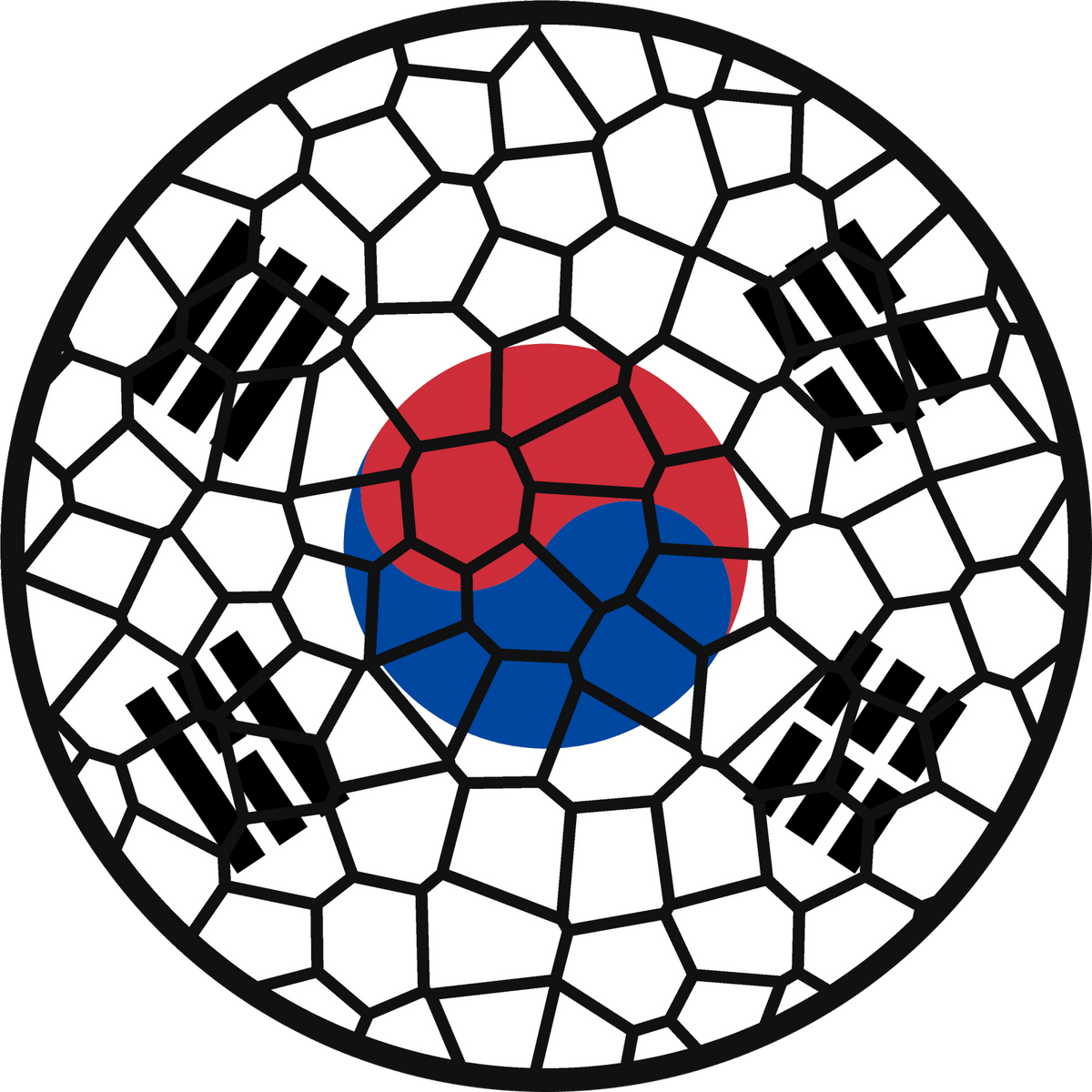 Stained Glass Effect Flag Ornament – Real Glass World Flag Christmas Ornament