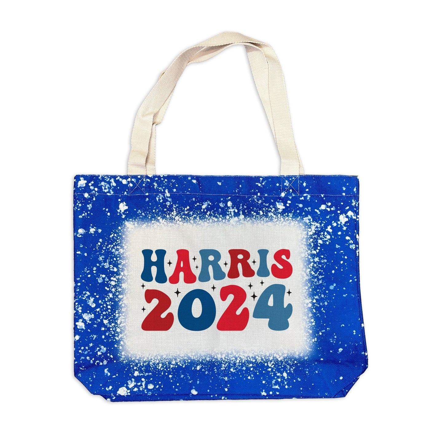 Retro Harris 2024 Blue Bleach Design Tote Bag