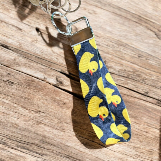 Rubber Duck Pattern Nylon Key Fob - Wristlet Keychain for Off Road Vehicle Owners