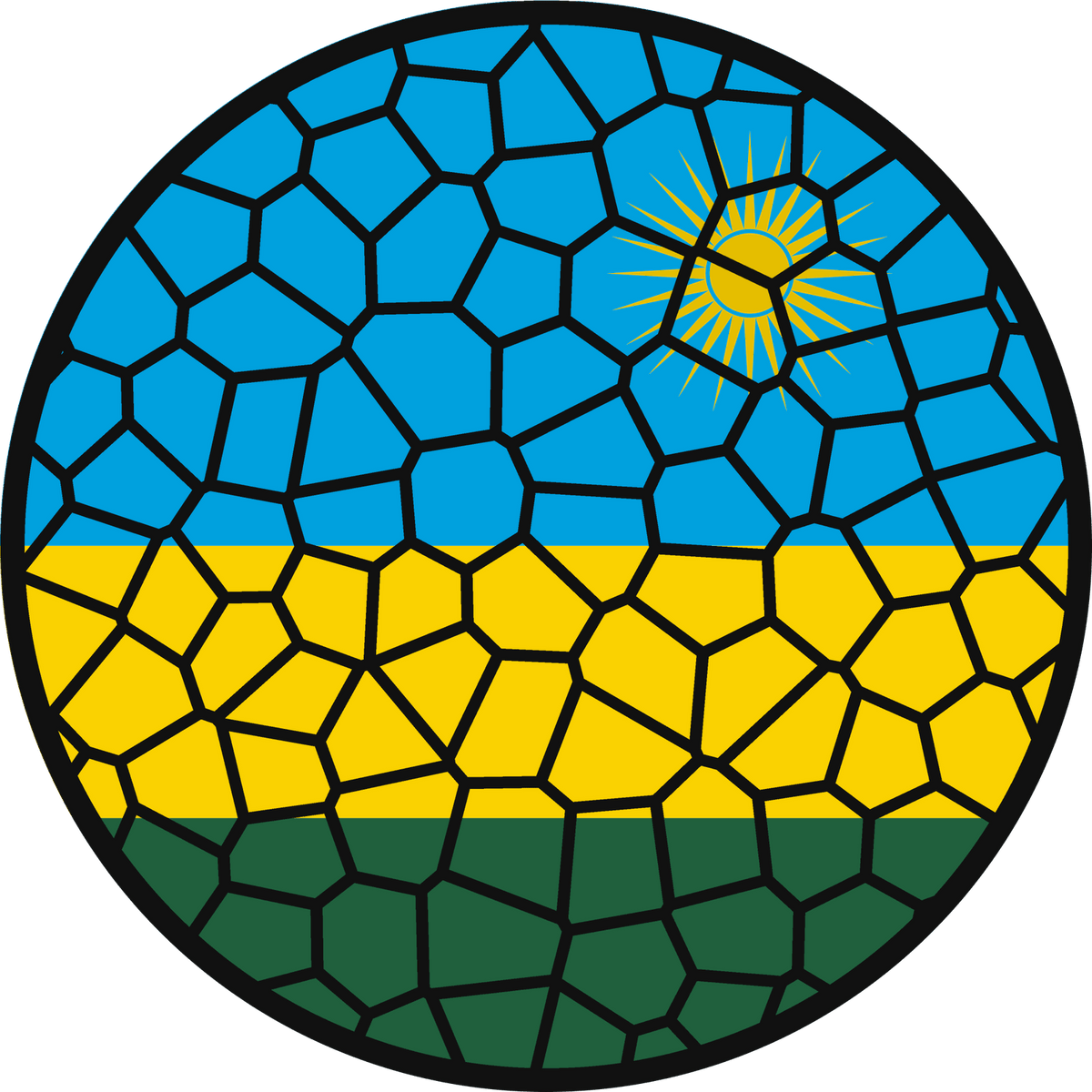 Stained Glass Effect Flag Ornament – Real Glass World Flag Christmas Ornament