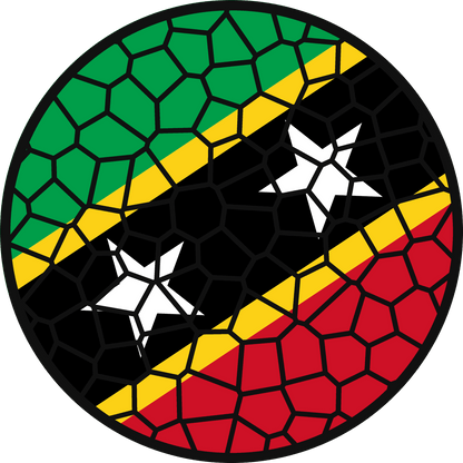 Stained Glass Effect Flag Ornament – Real Glass World Flag Christmas Ornament