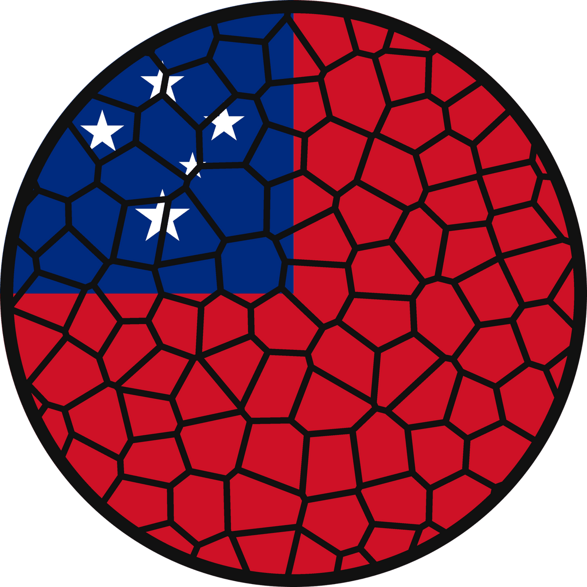 Stained Glass Effect Flag Ornament – Real Glass World Flag Christmas Ornament