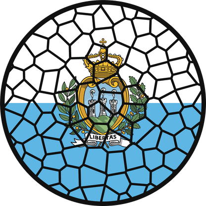 Stained Glass Effect Flag Ornament – Real Glass World Flag Christmas Ornament