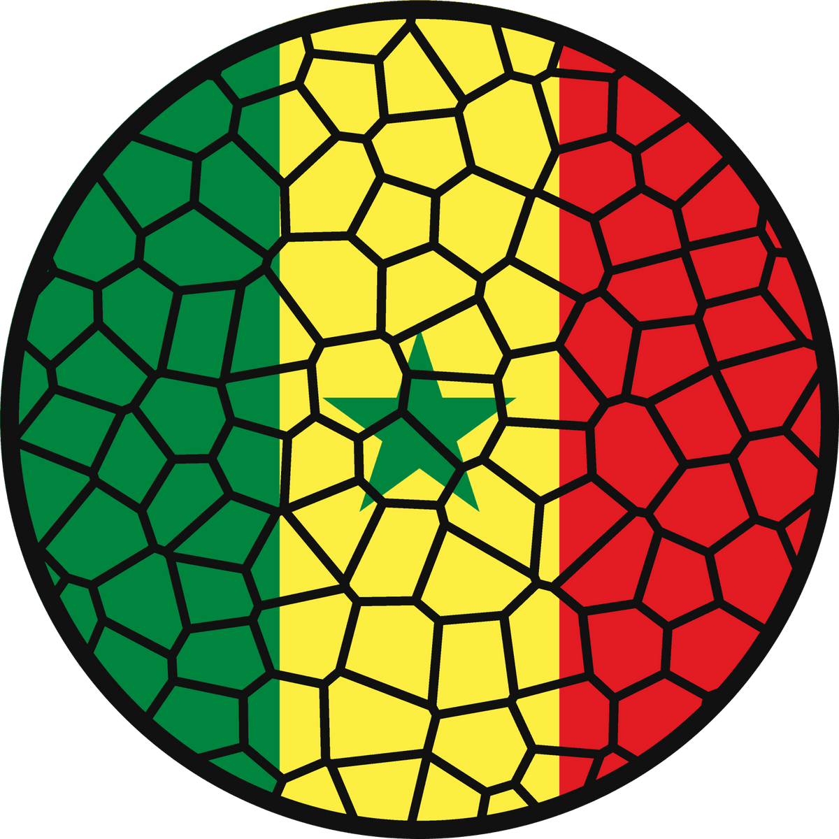 Stained Glass Effect Flag Ornament – Real Glass World Flag Christmas Ornament