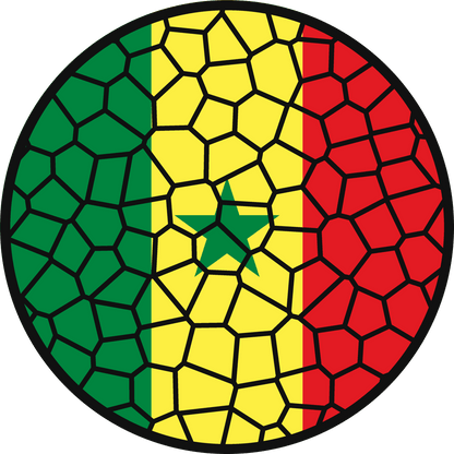 Stained Glass Effect Flag Ornament – Real Glass World Flag Christmas Ornament