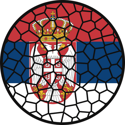 Stained Glass Effect Flag Ornament – Real Glass World Flag Christmas Ornament