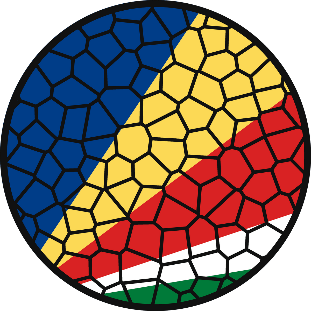 Stained Glass Effect Flag Ornament – Real Glass World Flag Christmas Ornament