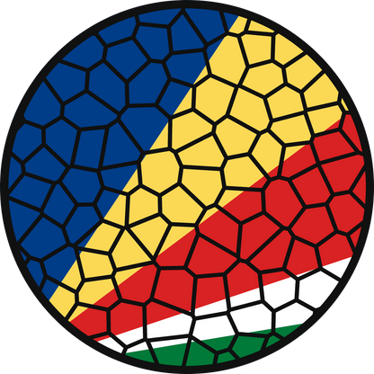 Stained Glass Effect Flag Ornament – Real Glass World Flag Christmas Ornament
