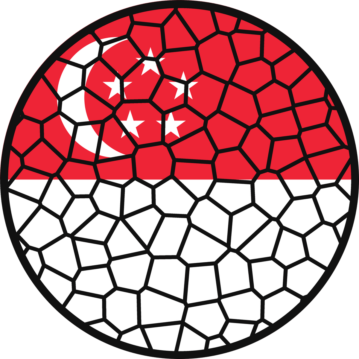 Stained Glass Effect Flag Ornament – Real Glass World Flag Christmas Ornament