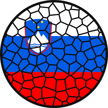 Stained Glass Effect Flag Ornament – Real Glass World Flag Christmas Ornament