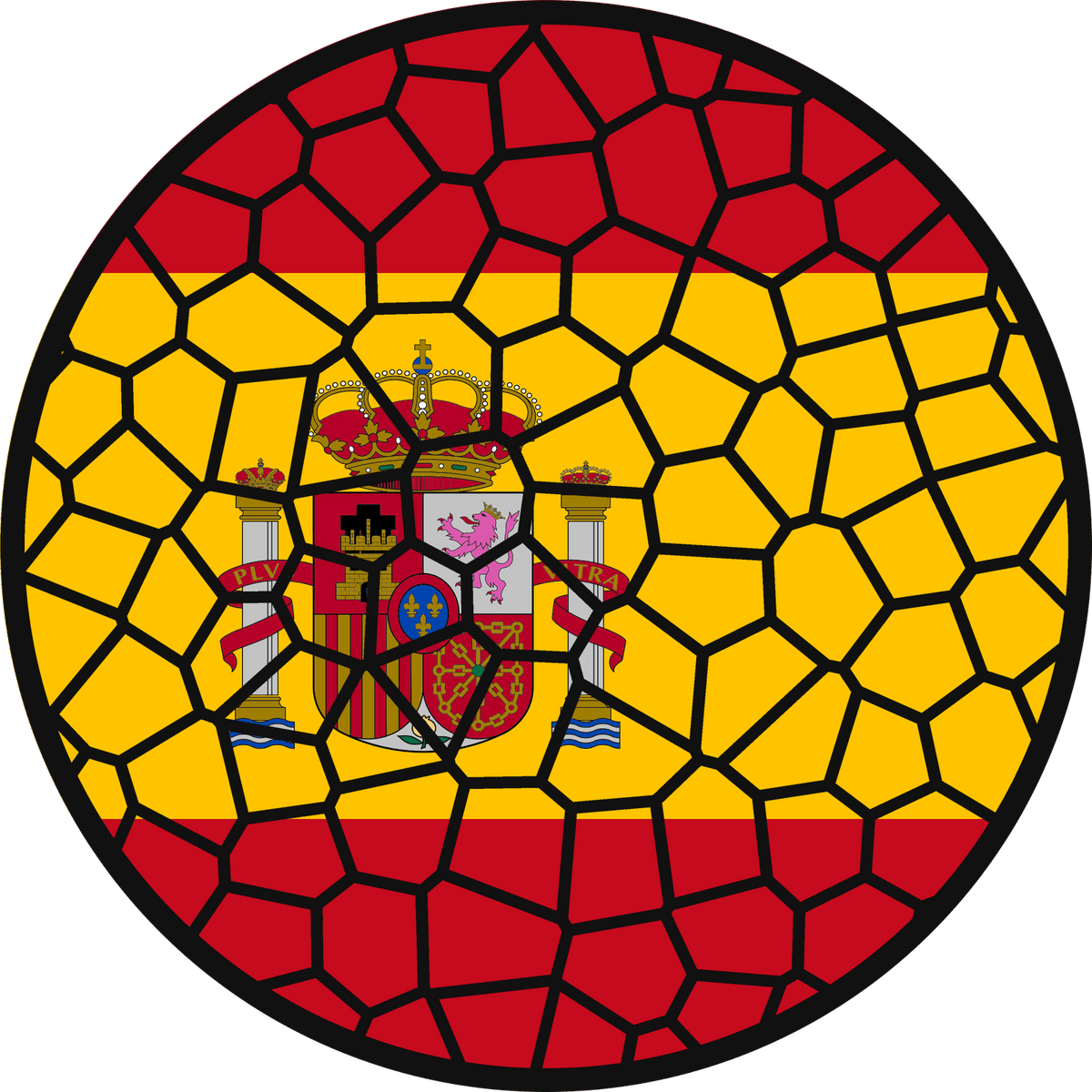 Stained Glass Effect Flag Ornament – Real Glass World Flag Christmas Ornament