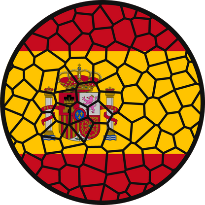 Stained Glass Effect Flag Ornament – Real Glass World Flag Christmas Ornament