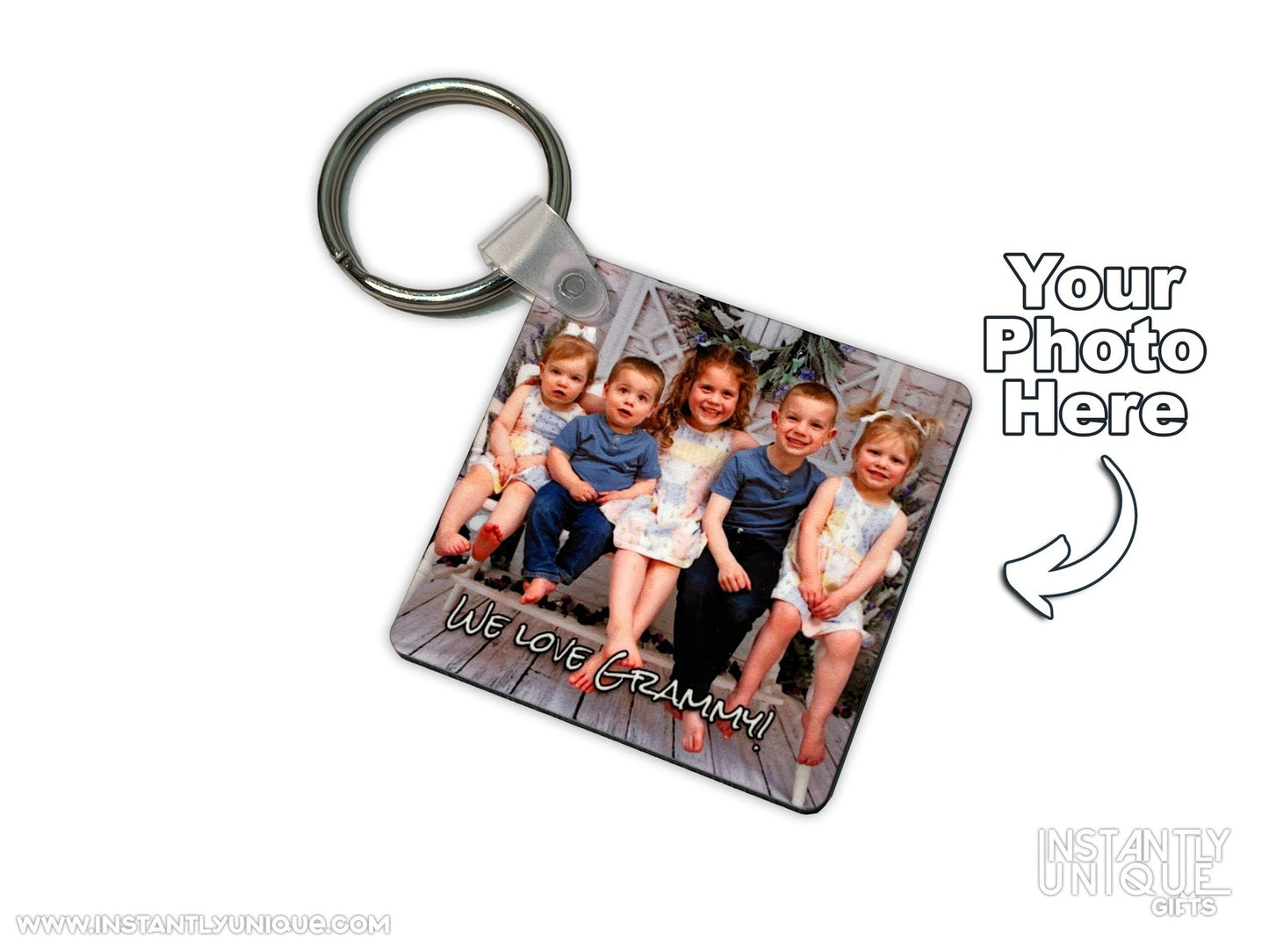 Add Your Photo - Double Sided Wood Keychain