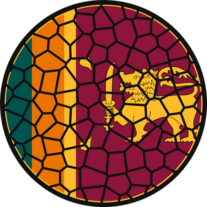Stained Glass Effect Flag Ornament – Real Glass World Flag Christmas Ornament