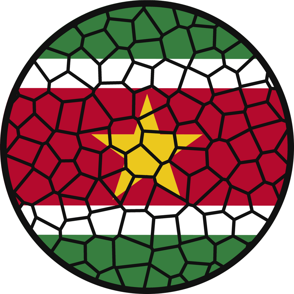 Stained Glass Effect Flag Ornament – Real Glass World Flag Christmas Ornament