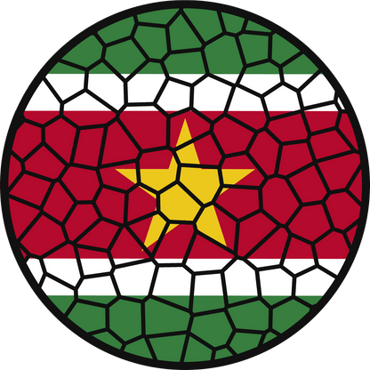 Stained Glass Effect Flag Ornament – Real Glass World Flag Christmas Ornament