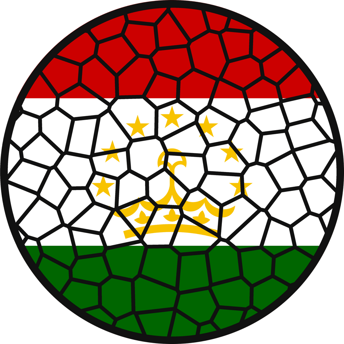 Stained Glass Effect Flag Ornament – Real Glass World Flag Christmas Ornament