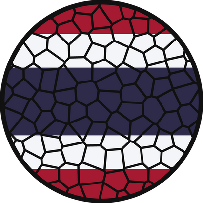 Stained Glass Effect Flag Ornament – Real Glass World Flag Christmas Ornament