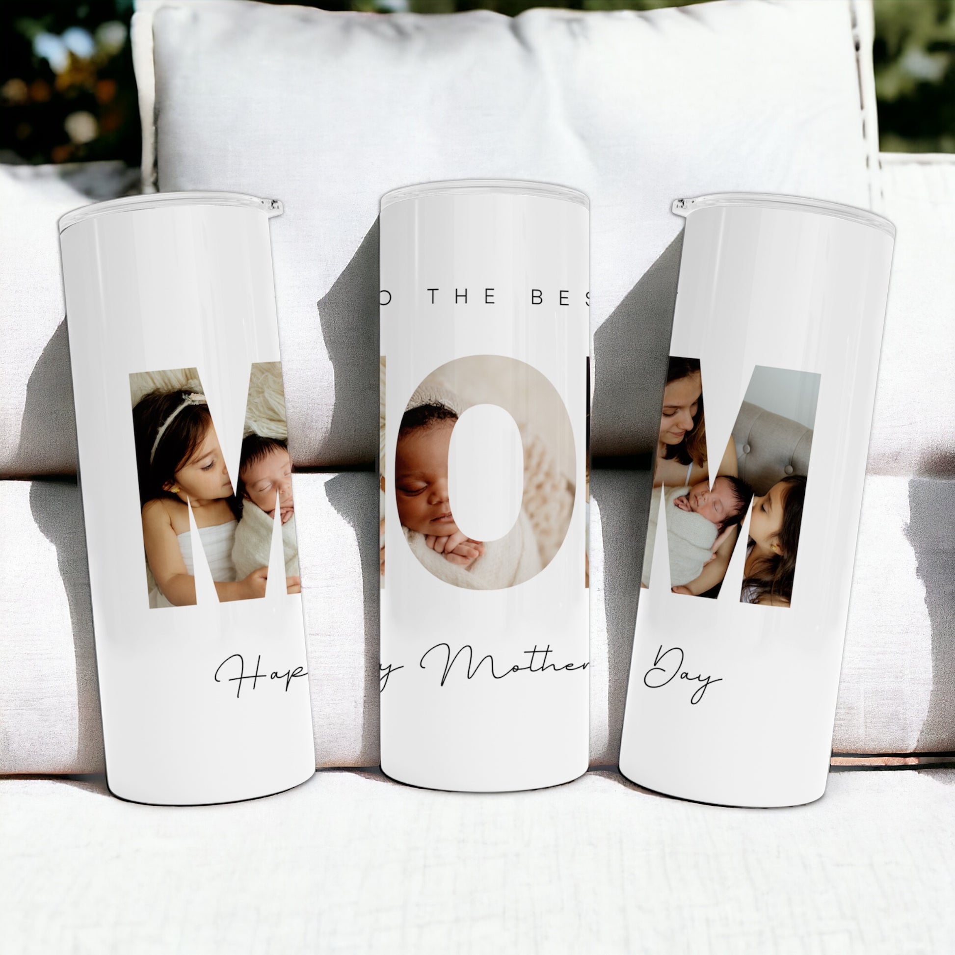 To The Best Mom Personalized Mom Photo Tumbler - Custom Mother's Day Cup