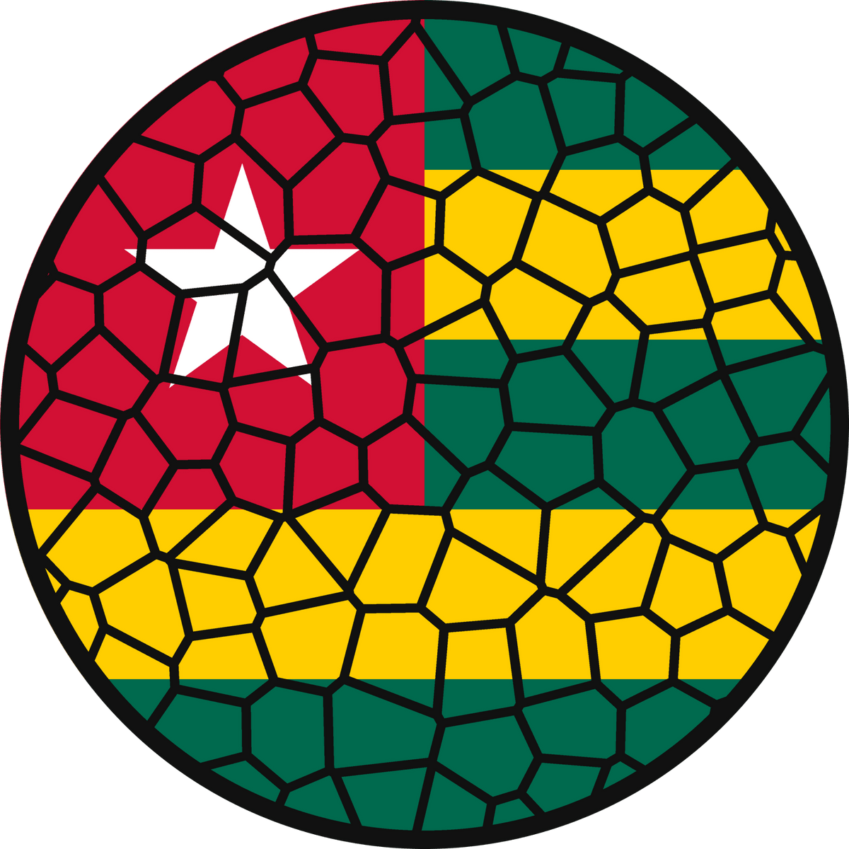 Stained Glass Effect Flag Ornament – Real Glass World Flag Christmas Ornament