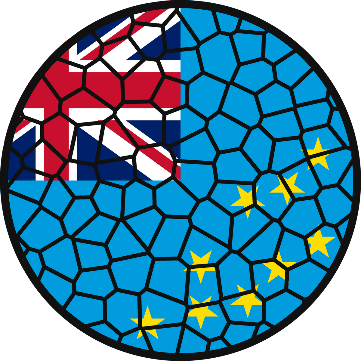 Stained Glass Effect Flag Ornament – Real Glass World Flag Christmas Ornament