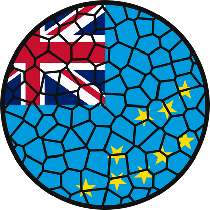 Stained Glass Effect Flag Ornament – Real Glass World Flag Christmas Ornament
