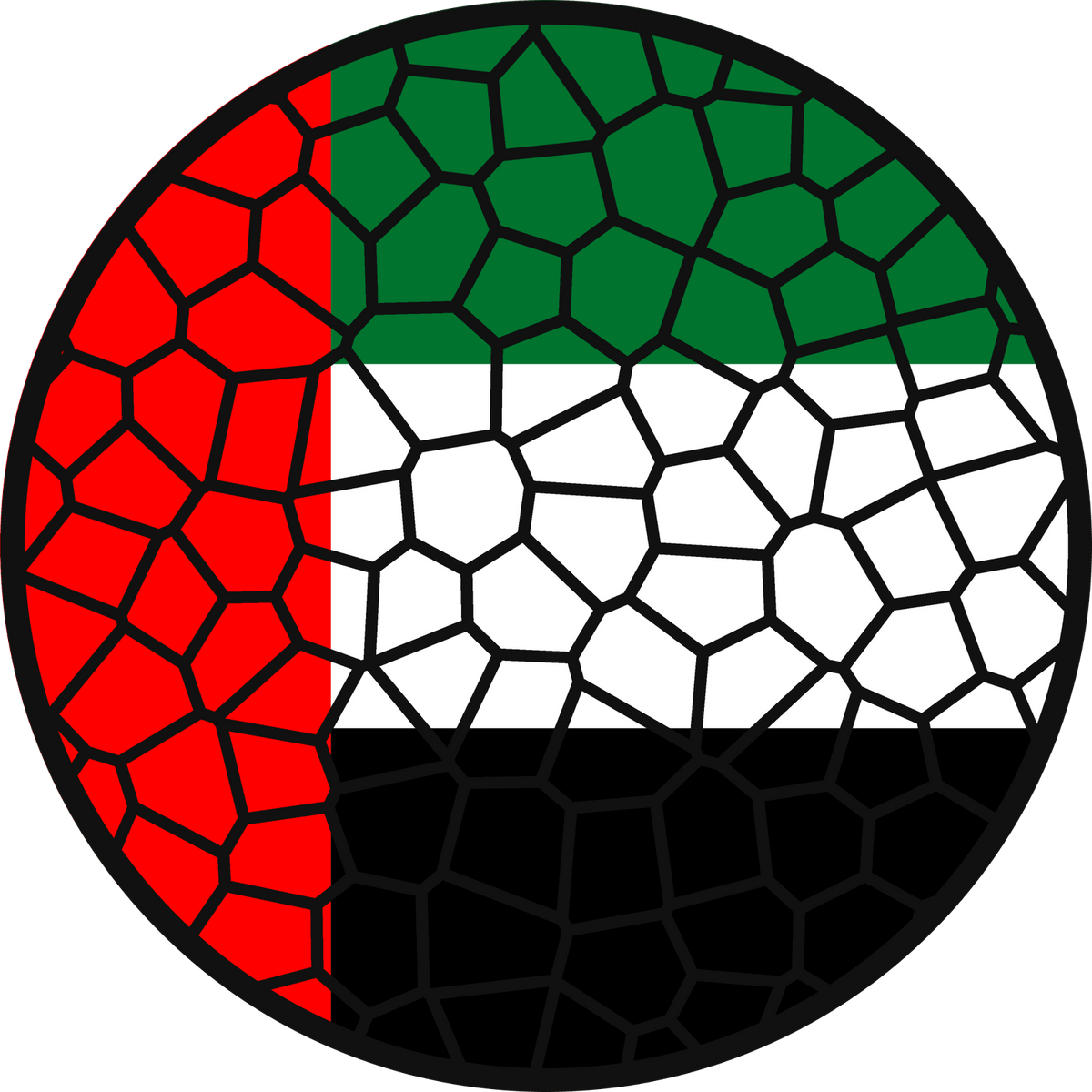 Stained Glass Effect Flag Ornament – Real Glass World Flag Christmas Ornament