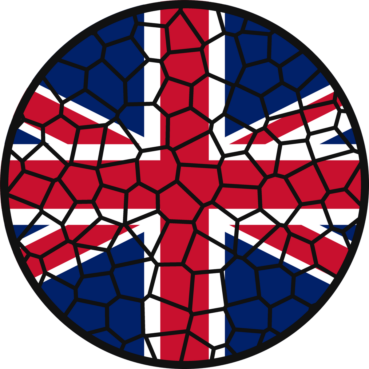 Stained Glass Effect Flag Ornament – Real Glass World Flag Christmas Ornament