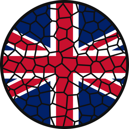 Stained Glass Effect Flag Ornament – Real Glass World Flag Christmas Ornament