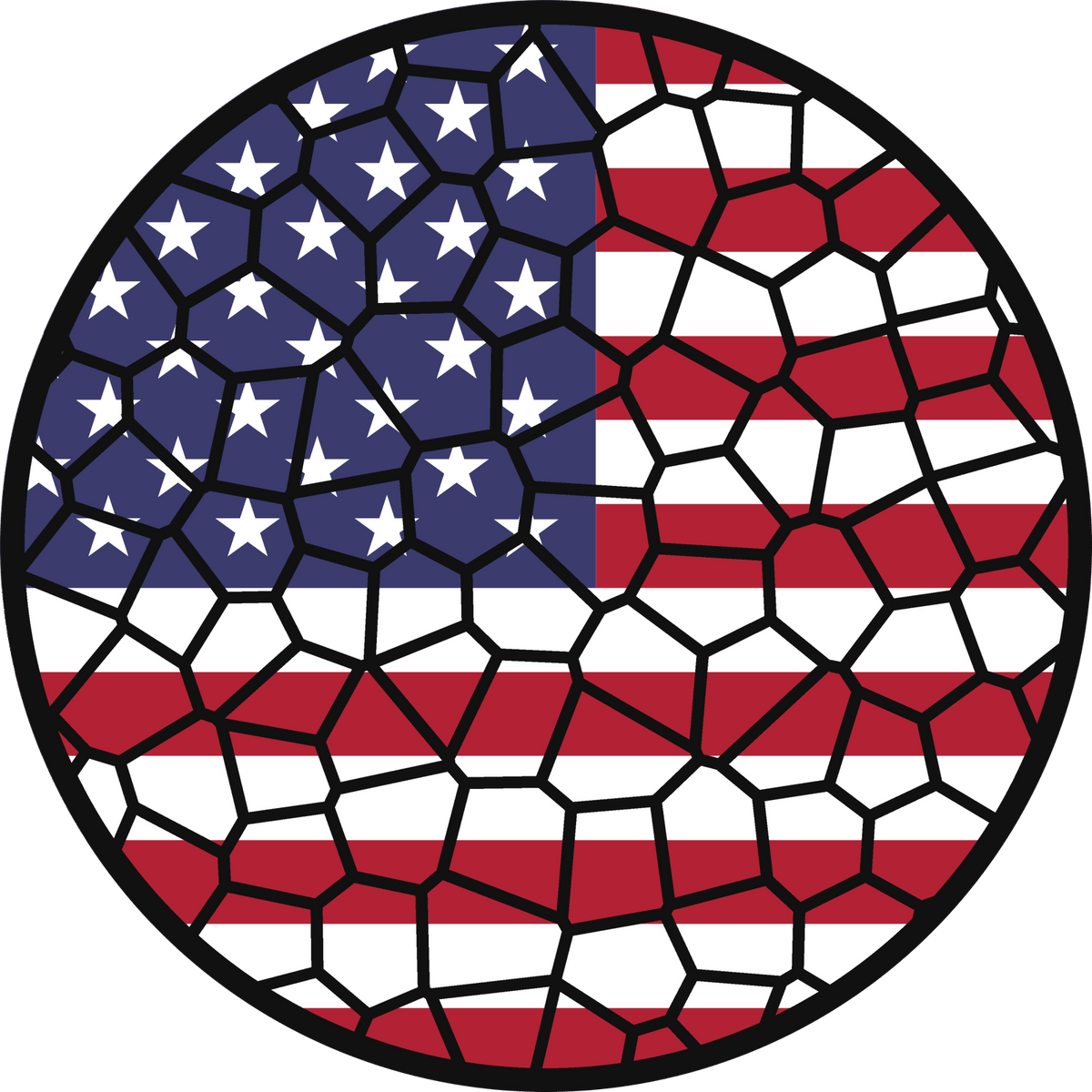 Stained Glass Effect Flag Ornament – Real Glass World Flag Christmas Ornament