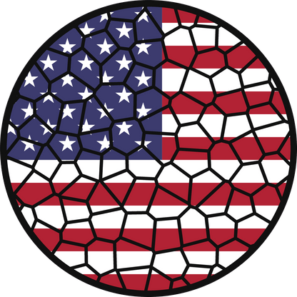 Stained Glass Effect Flag Ornament – Real Glass World Flag Christmas Ornament