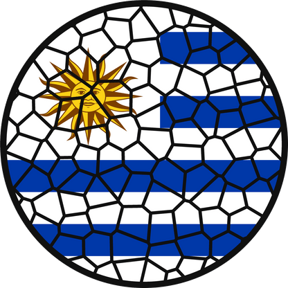 Stained Glass Effect Flag Ornament – Real Glass World Flag Christmas Ornament