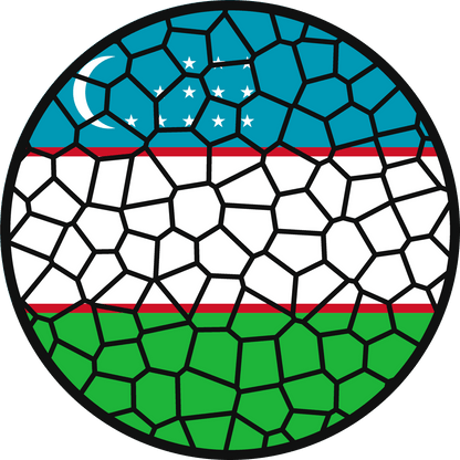Stained Glass Effect Flag Ornament – Real Glass World Flag Christmas Ornament