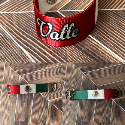 "Valle" Mexican Flag Nylon Keychain Key Fob - Extra Item - Clearanced