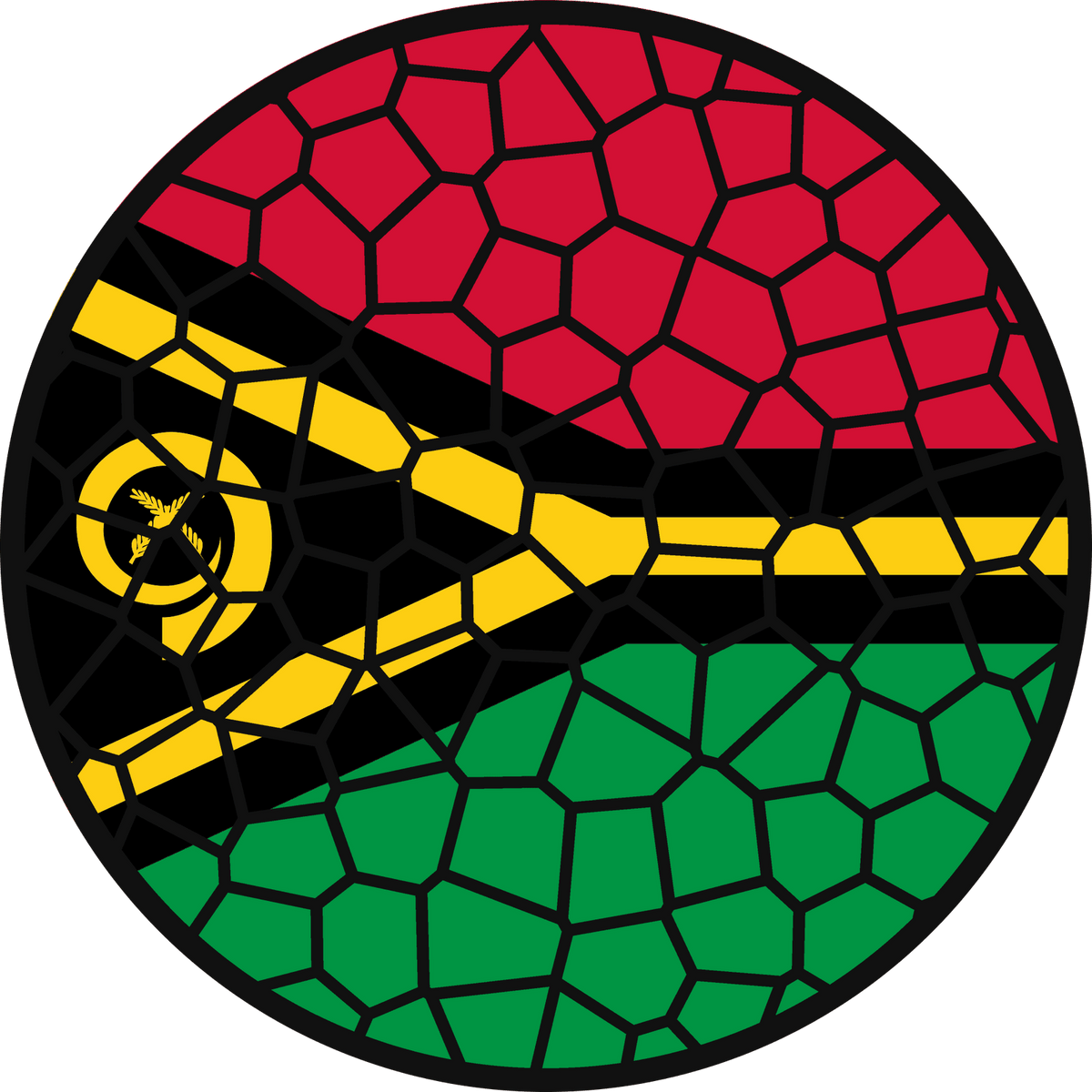 Stained Glass Effect Flag Ornament – Real Glass World Flag Christmas Ornament