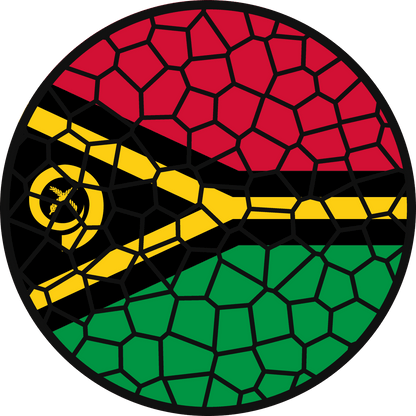 Stained Glass Effect Flag Ornament – Real Glass World Flag Christmas Ornament