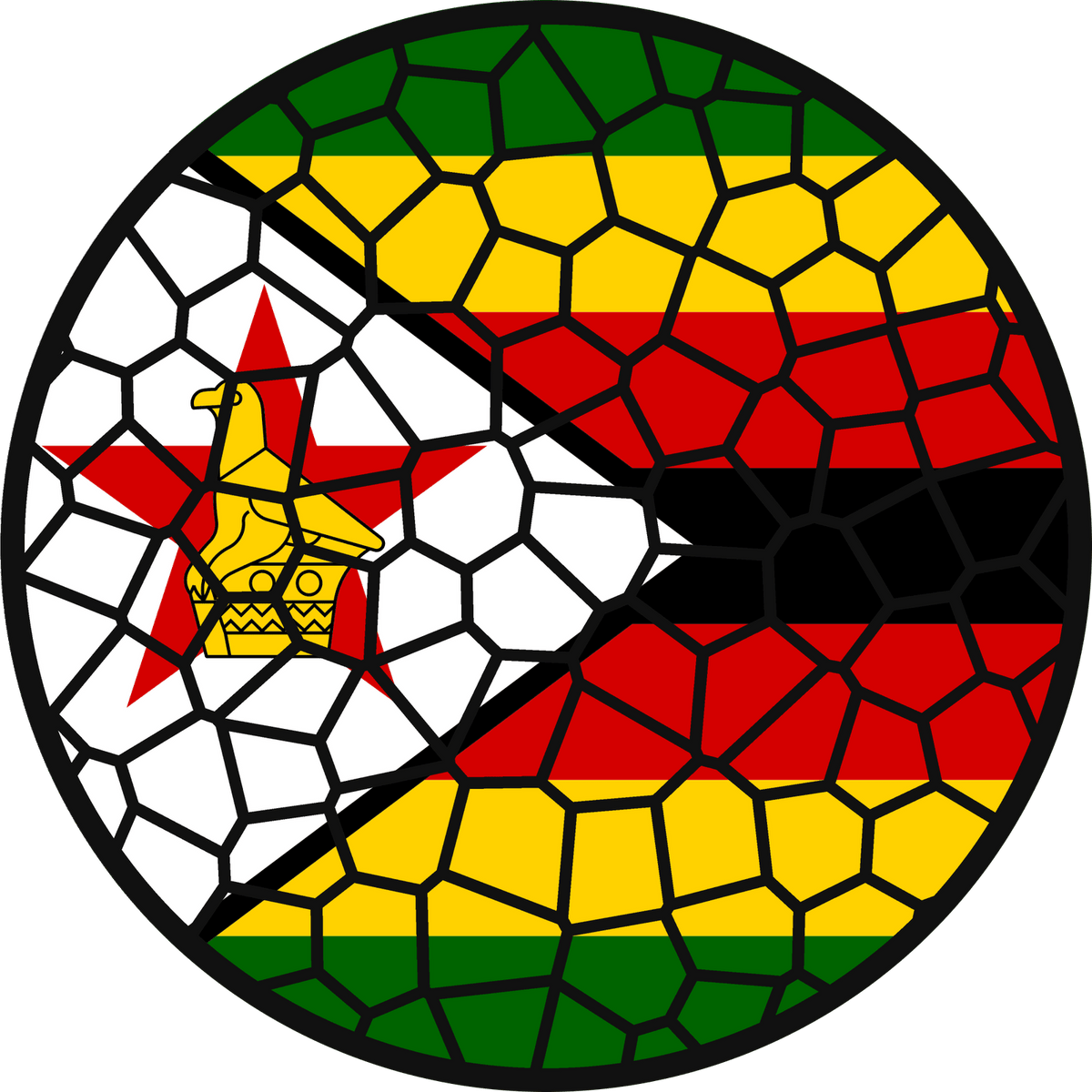 Stained Glass Effect Flag Ornament – Real Glass World Flag Christmas Ornament