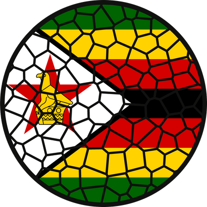 Stained Glass Effect Flag Ornament – Real Glass World Flag Christmas Ornament