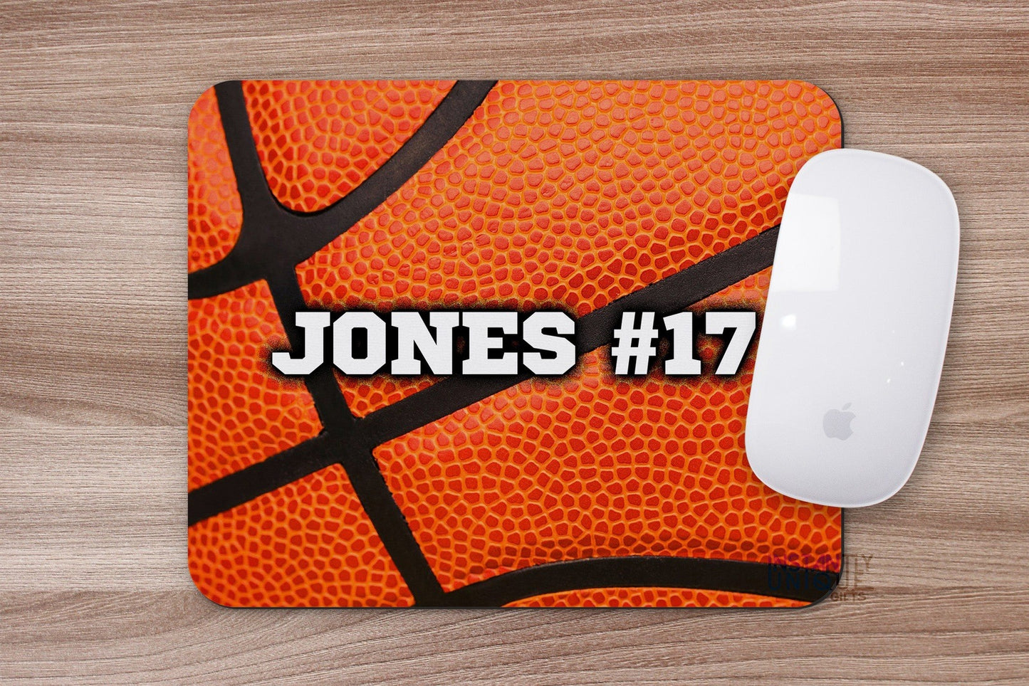 Faux Basketball Look Personalized Add Your Name Mouse Pad