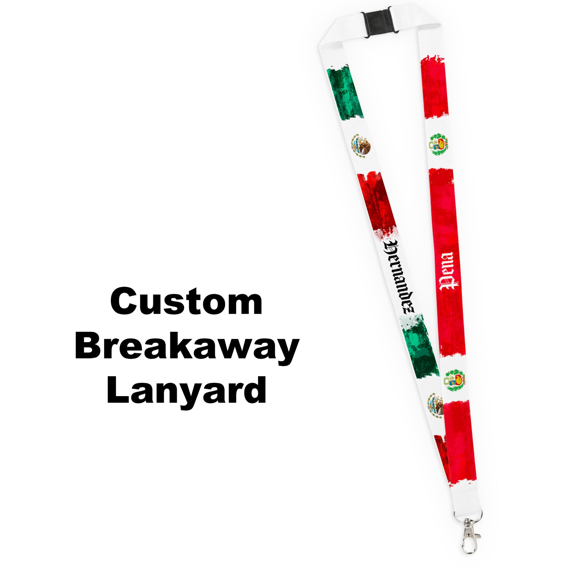 Artistic Mexican Peru Personalized Name Lanyard