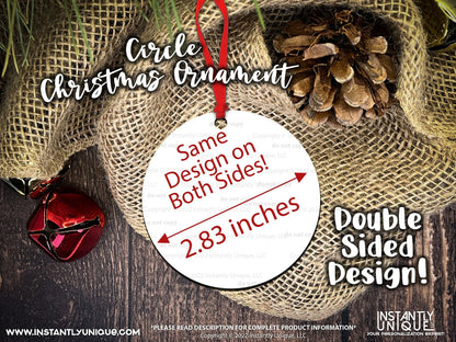 Adopt a Pet - Christmas Light Design - Double Sided Wooden Ornament