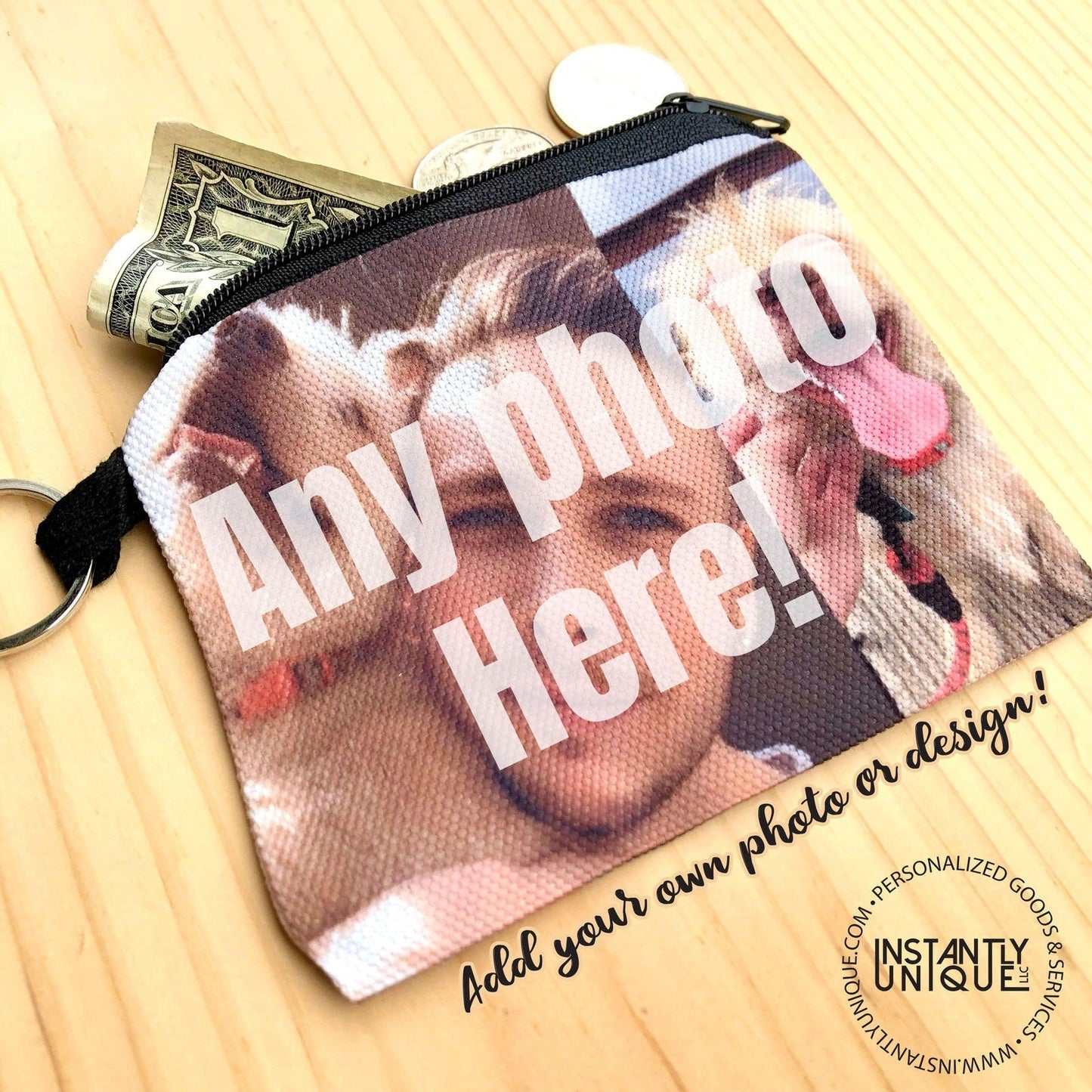 Custom Coin Purse with Pictures - Add your own photos